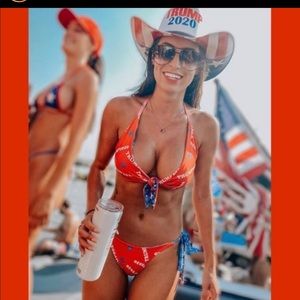 Custom red white and blue Trump Bikini